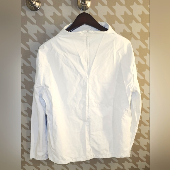Zara white leather long sleeve shirt - Picture 3 of 3